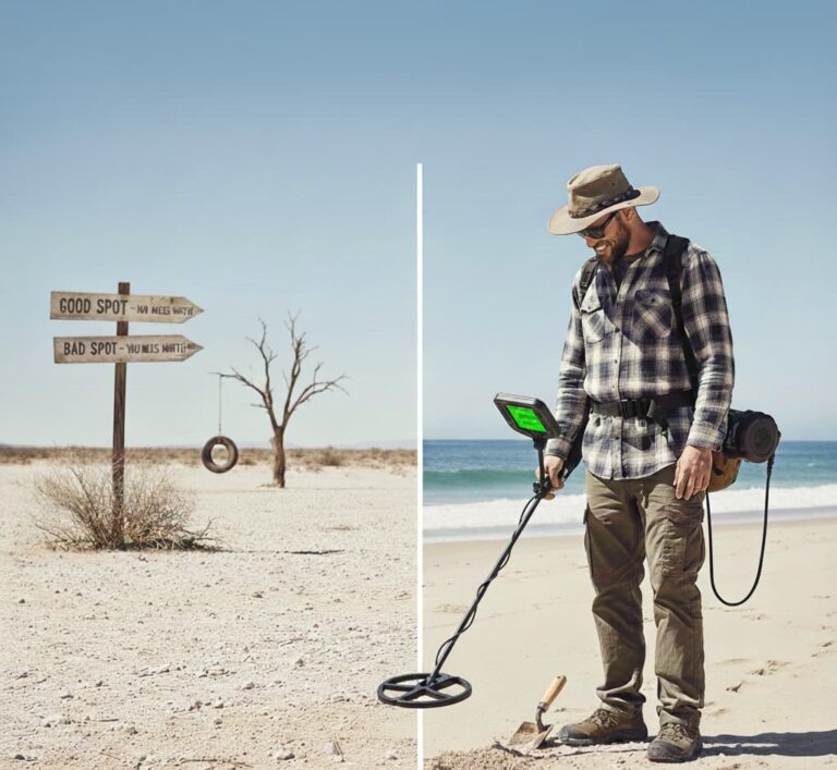 Choosing the wrong location is a common metal detecting mistake beginners make